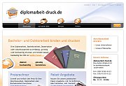 diplomarbeit-druck.de produziert Doktorarbeiten, Dissertationen und Diplomarbeiten schnell und qualitätiv hochwertig
