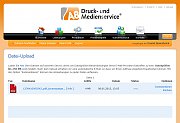 Dateiuploads und auftragsbezogene Kommunikation mit der Druckerei ist über die Kundenlogins möglich Dateiuploads und auftragsbezogene Kommunikation mit der Druckerei ist über die Kundenlogins möglich